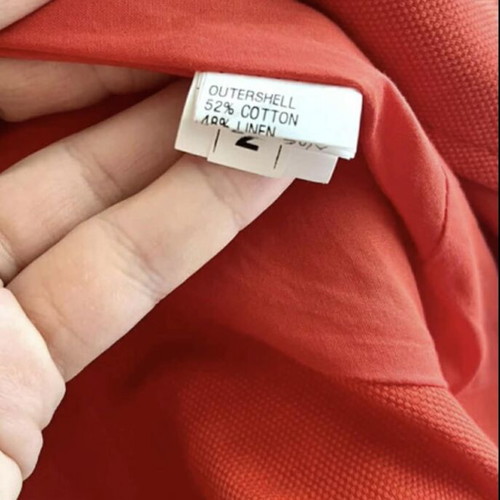 Zara red linen biker jacket like new, size 40/Large