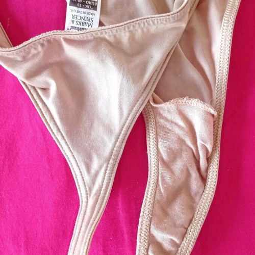 St Michael's M&S nude thong new, no 16, XL, beige