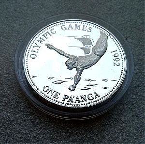 Proof ασημένιο από Βασίλειο της Τόγκα - 1 Pàanga 1991