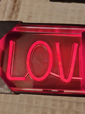 Σετ LED νέον επιγραφές Absolu Chic LOVE και PARTY, με USB