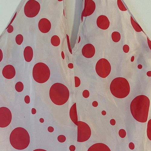 Armani Exchange silk blouse like new, white and red