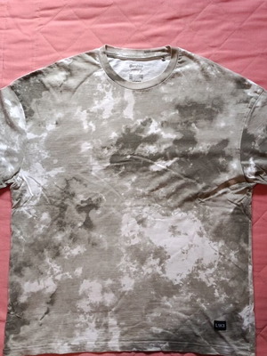 T-shirt oversize fit large Bershka like new, gray and beige