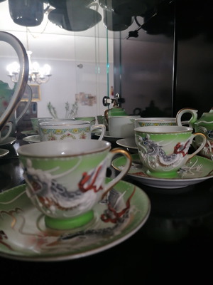 Πορσελανινο Σετ Καφέ Πλήρες Καινούργιο Με Ανάγλυφο Σχέδιο Τσάινα