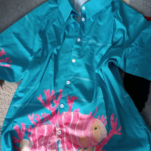 Shirt and shorts set new, pink and turquoise, size L-XL