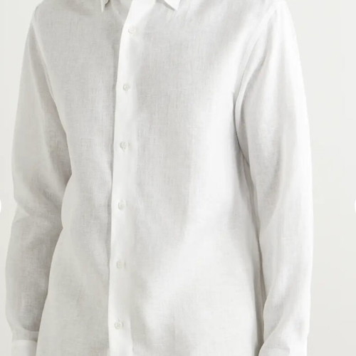 Brioni Ventiquattro Linen Shirt White Size L like new