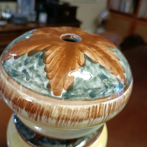 Ceramic lamp parts used, 15 cm diameter, 10 and 5 cm height