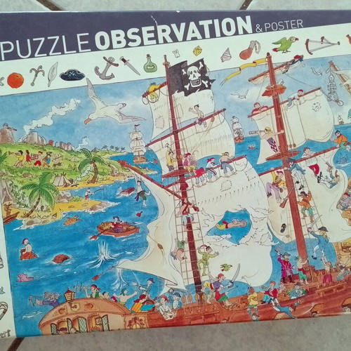Djeco Pirates Puzzle 100 Pieces used with Poster