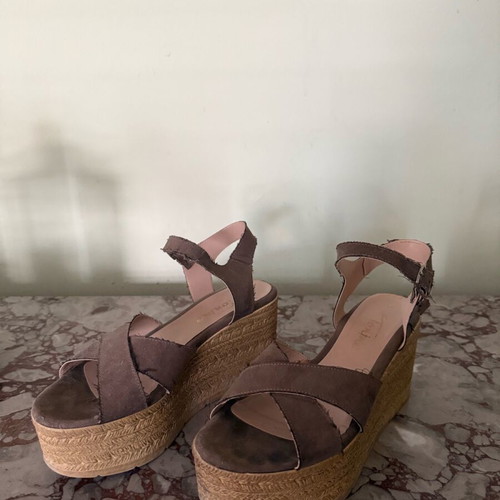 Women's Espadrille Platform Sandals size 39 like new, brown