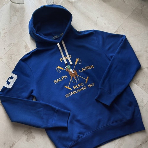 Polo Ralph Lauren blue hoodie used, size medium
