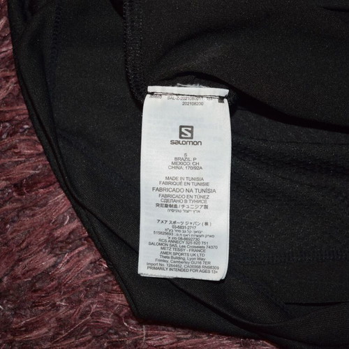 Salomon Cross Rebel SS Tee T-shirt Men Size S Like New Black
