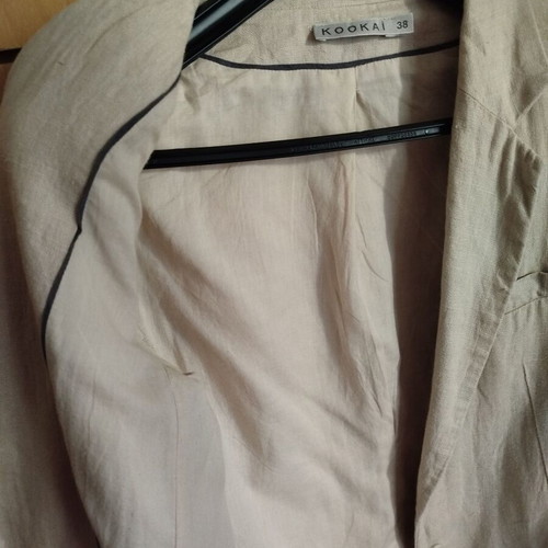 Kookai linen jacket like new, cotton blend, beige, size M