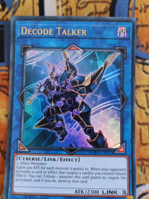 Decode Talker κάρτα Yu-Gi-Oh! σαν καινούργιο από τη συλλογή Duel Devastator