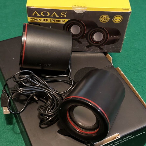 AOAS E-001 computer speakers USB 2.0, new in box