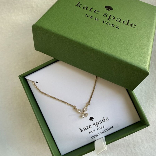 Kate Spade butterfly necklace, gold
