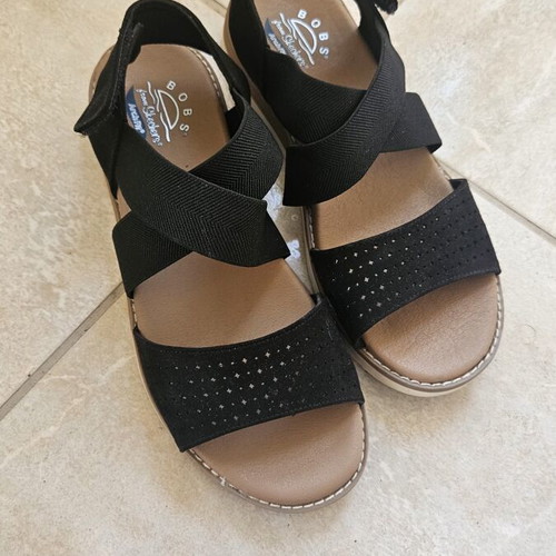 Skechers Arch Fit anatomical platform sandals, black, size 38