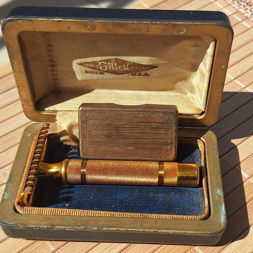 Gillette New Bostonian Long Comb DE Vintage Razor used, circa 1930