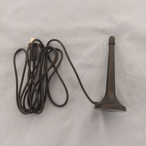 Indoor TV antenna like new, black, coaxial connection, magnetic base