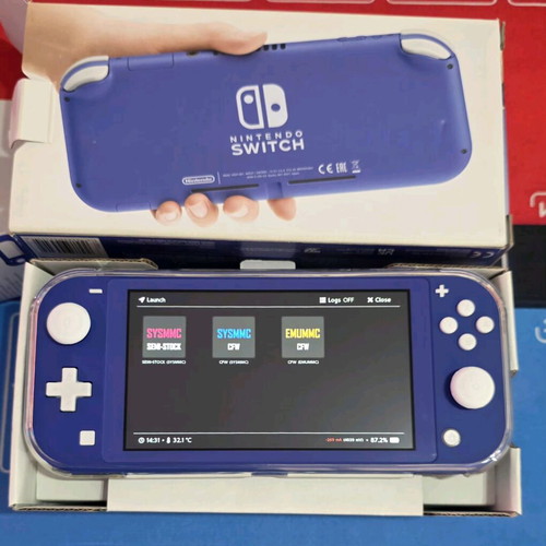 Nintendo Switch Lite μπλε σαν καινούργιο με 50 παιχνίδια και θήκη
