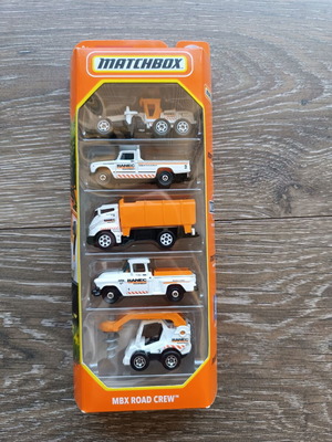 Matchbox 5-pack toy cars MBX Road Crew RANEC Livery new