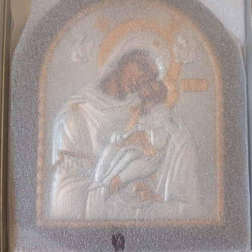 Virgin Mary Icon with 999 Silver Coating by Silver Axion, New