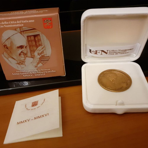 Vatican Medallion official bronze, new, Holy Year of Mercy 2015-2016