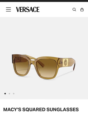 Versace Macy's Squared sunglasses new, honey transparent