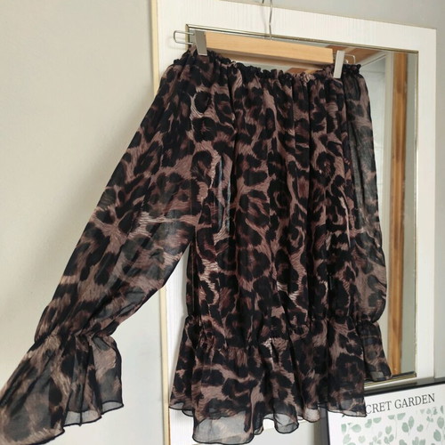 See Through Shirt Blouse new, black and brown