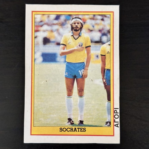 Socrates Football Collectible Card used from 1988 Agori collection