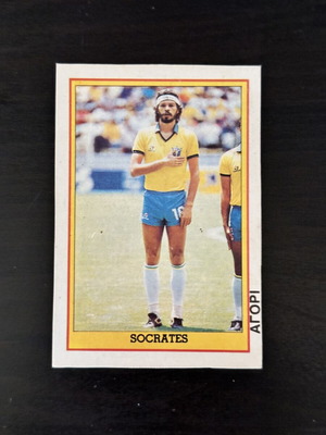 Socrates Football Collectible Card used from 1988 Agori collection