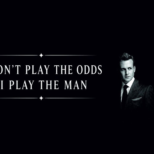 Poster "I don't play the odds, I play the man" new, 35x50 cm