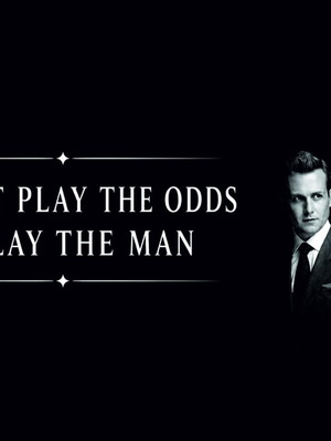 Poster "I don't play the odds, I play the man" new, 35x50 cm