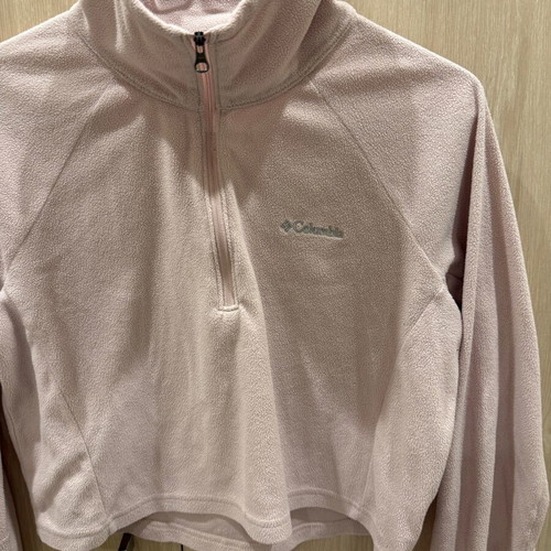 Columbia cropped fleece used, pink, size small