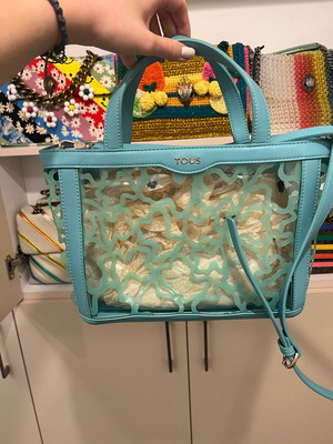 Tous shoulder bag new, blue with two compartments