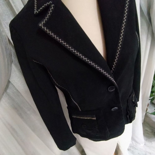 Christinaeffe black cotton jacket new, Italian size 44