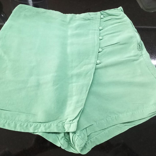 Zara women's linen shorts green like new, size S