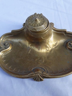 Old brass inkwell like new
