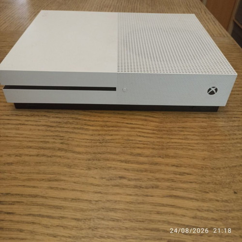 Xbox One S console with two controllers