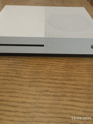 Xbox One S console with two controllers