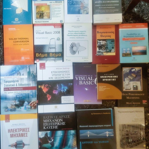Academic books used for Mechanical and Electrical Engineering studies