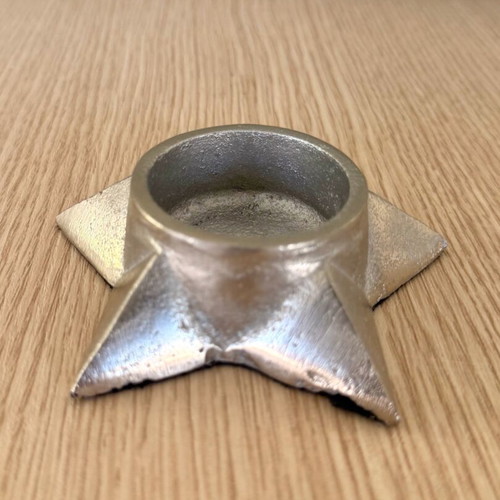 Metal Star Tealight Holders Set of 3 Rustic Industrial Style