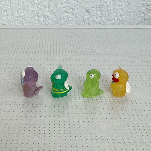 Rare Trash Pack translucent mini lot with 4 gross mutant figures like new