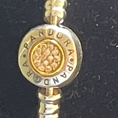 Pandora bracelet s925 silver and gold with zircon, new, 18cm