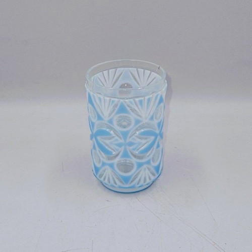 Biedermeier Beaker «Doppelüberfang» like new, Bohemia 1840