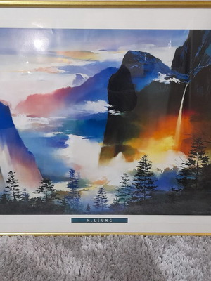 Πίνακας-Κάδρο Τοίχου σαν καινούργιο με ξύλινο πλαίσιο και τζάμι