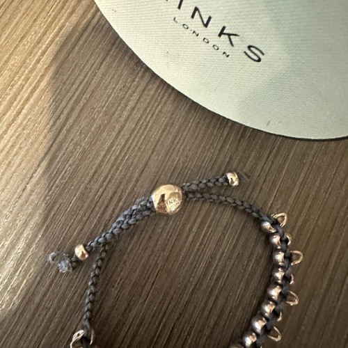 Links Of London collectible bracelet like new, rose gold and black cord