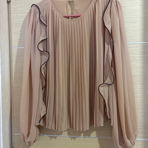 Zara semi-transparent blouse S like new, beige pink