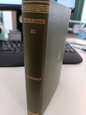Herodotus βιβλίο τόμος 3 μεταχειρισμένο με αρχαίο κείμενο και αγγλική μετάφραση