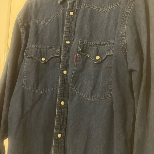Levi’s Jean Denim shirt XL vintage old school western like new, blue