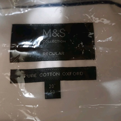 White short sleeve shirt 4XL new, Marks & Spencer, 100% cotton