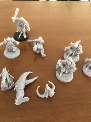 3D Printed Lord of the Rings Miniatures used, 28mm scale